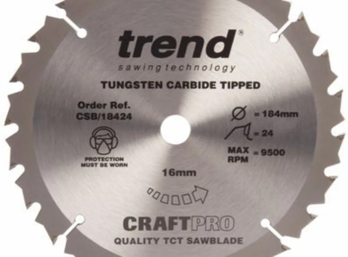 Trend CSB/18424 CraftPro Saw Blade 184 x 16mm 24T
