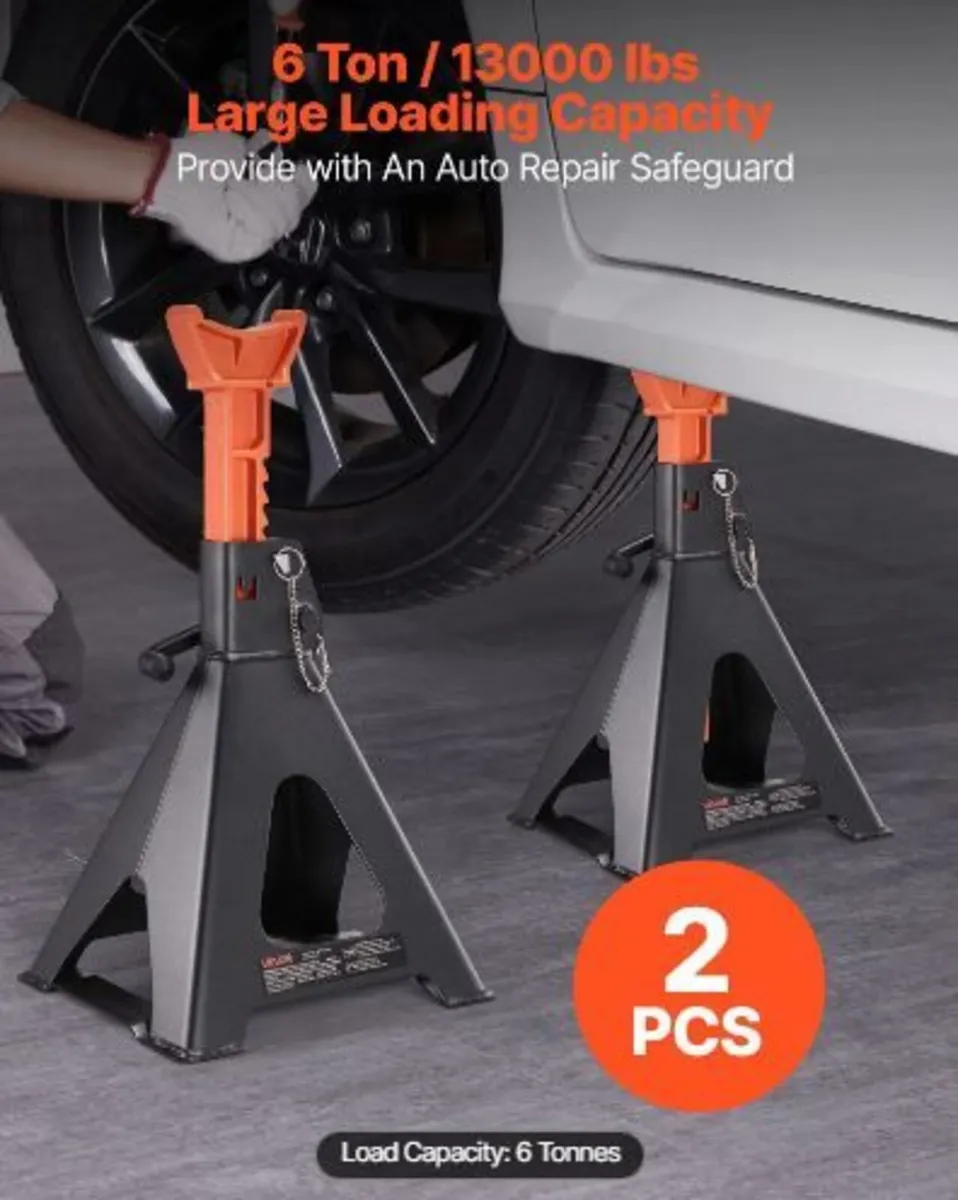Jack Stands, 6 Ton (13,000 lbs) Capacity - Image 3