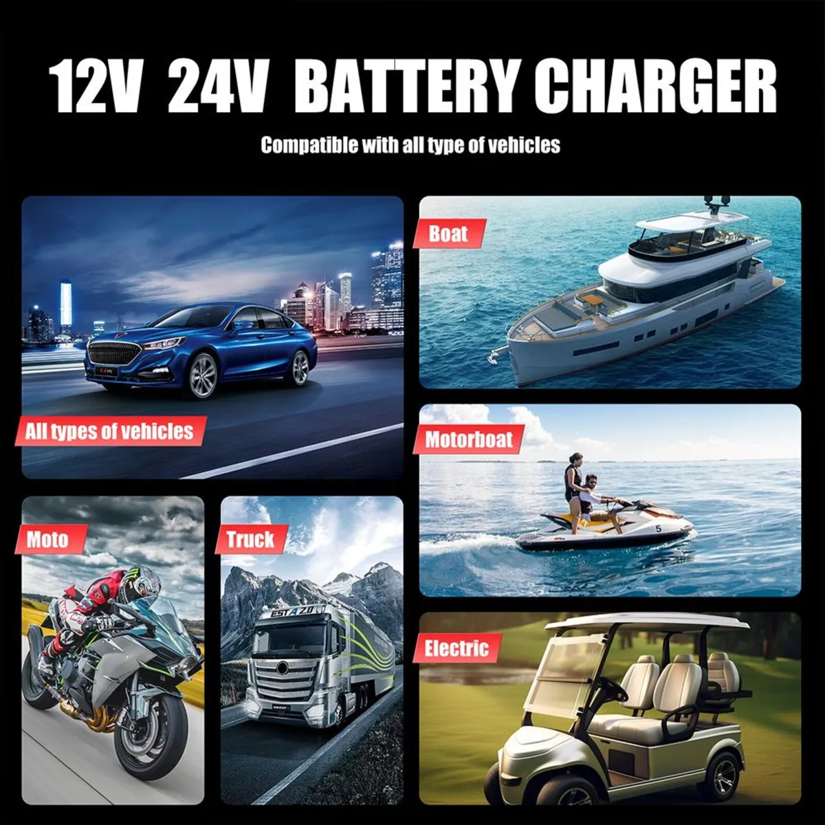 FOXSUR FPT-250 25A Battery Charger 12V/24V - Image 4