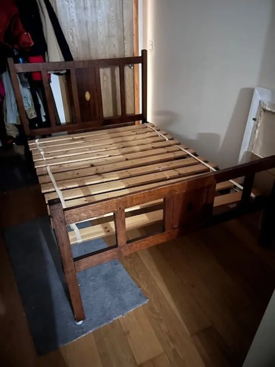 Antique Bed - 4'6" - Image 2