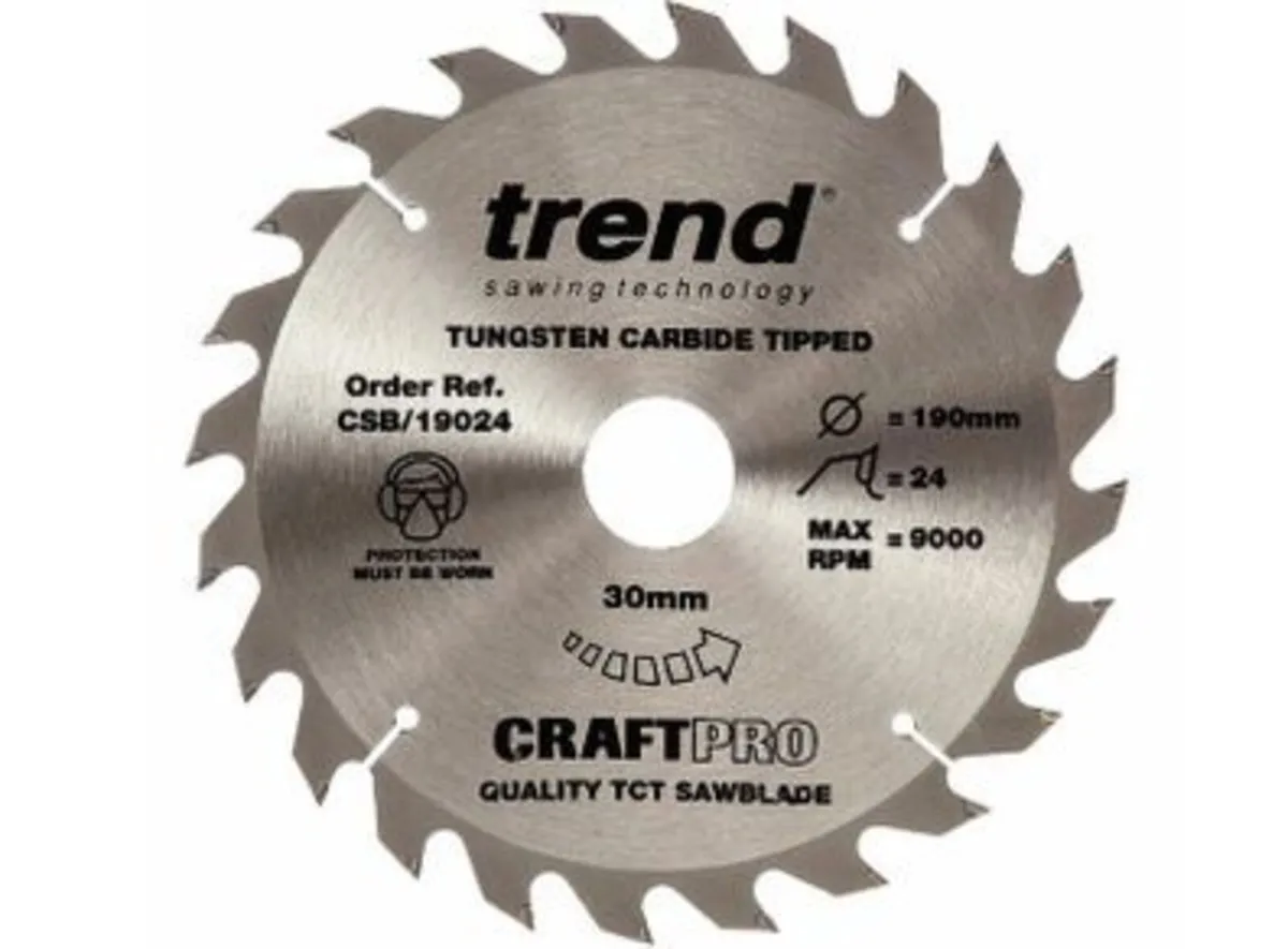 Trend Csb/19024t Craftpro Saw Blade 190 x 30mm 24T