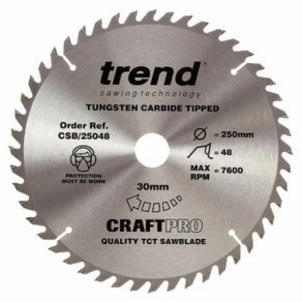Trend CSB/25048 CraftPro Saw Blade 250 x 30mm 48t
