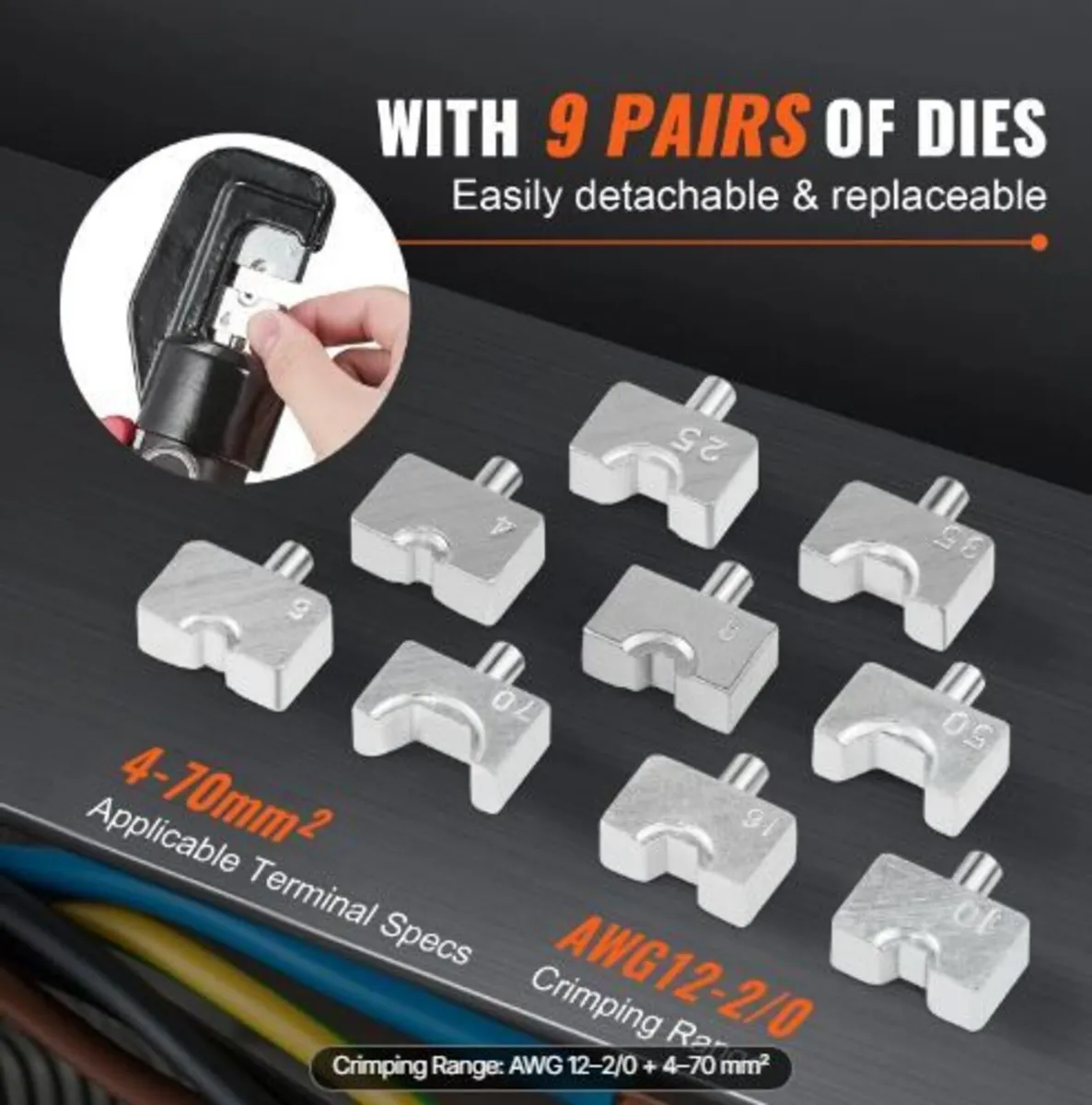 Hydraulic Crimping Tool with 9 Sets - Image 2
