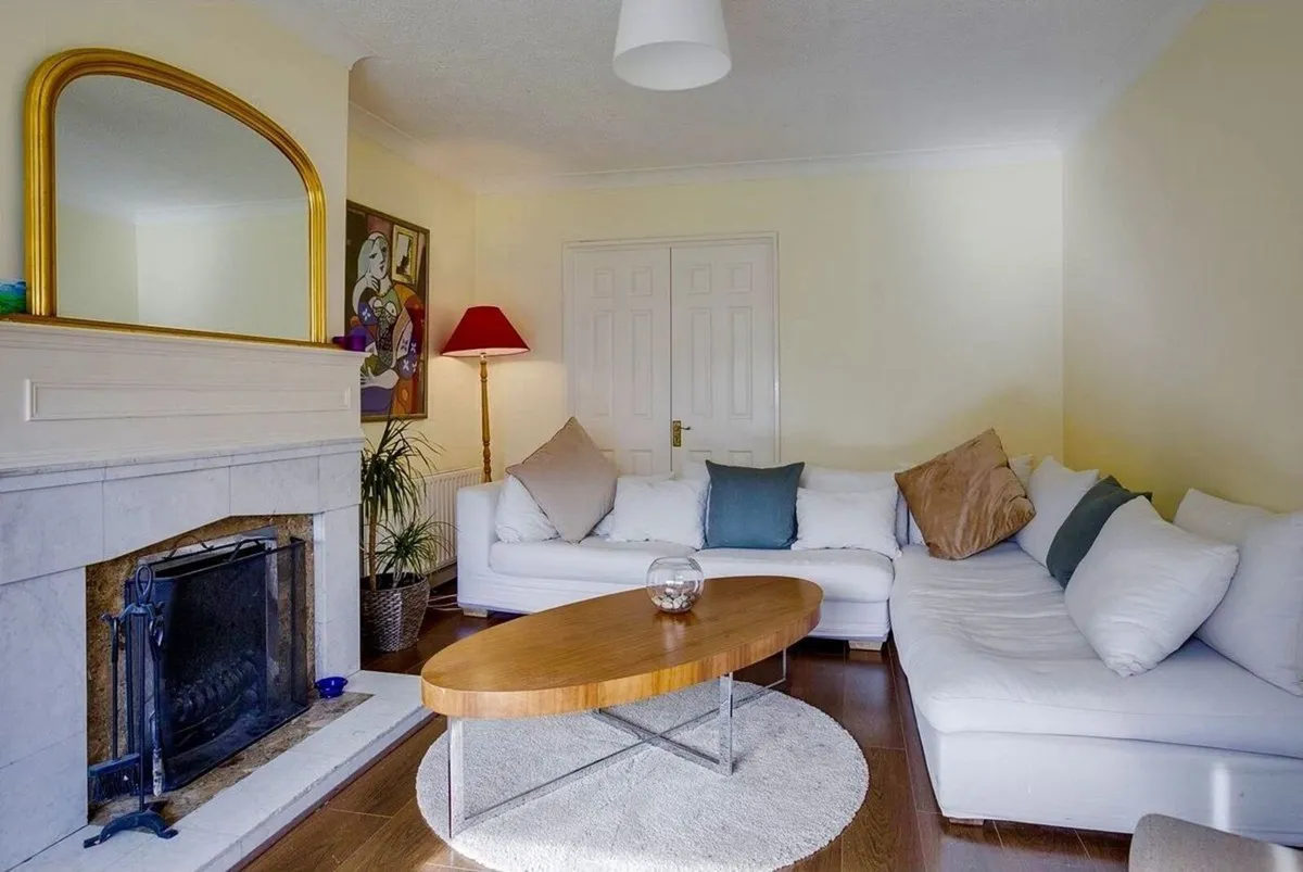 White Linen Sofa - Image 1