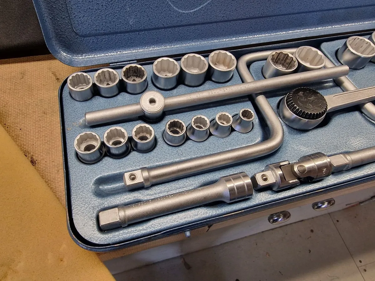 Gedore D19 Socket set complete 1/2 inch German mad - Image 1