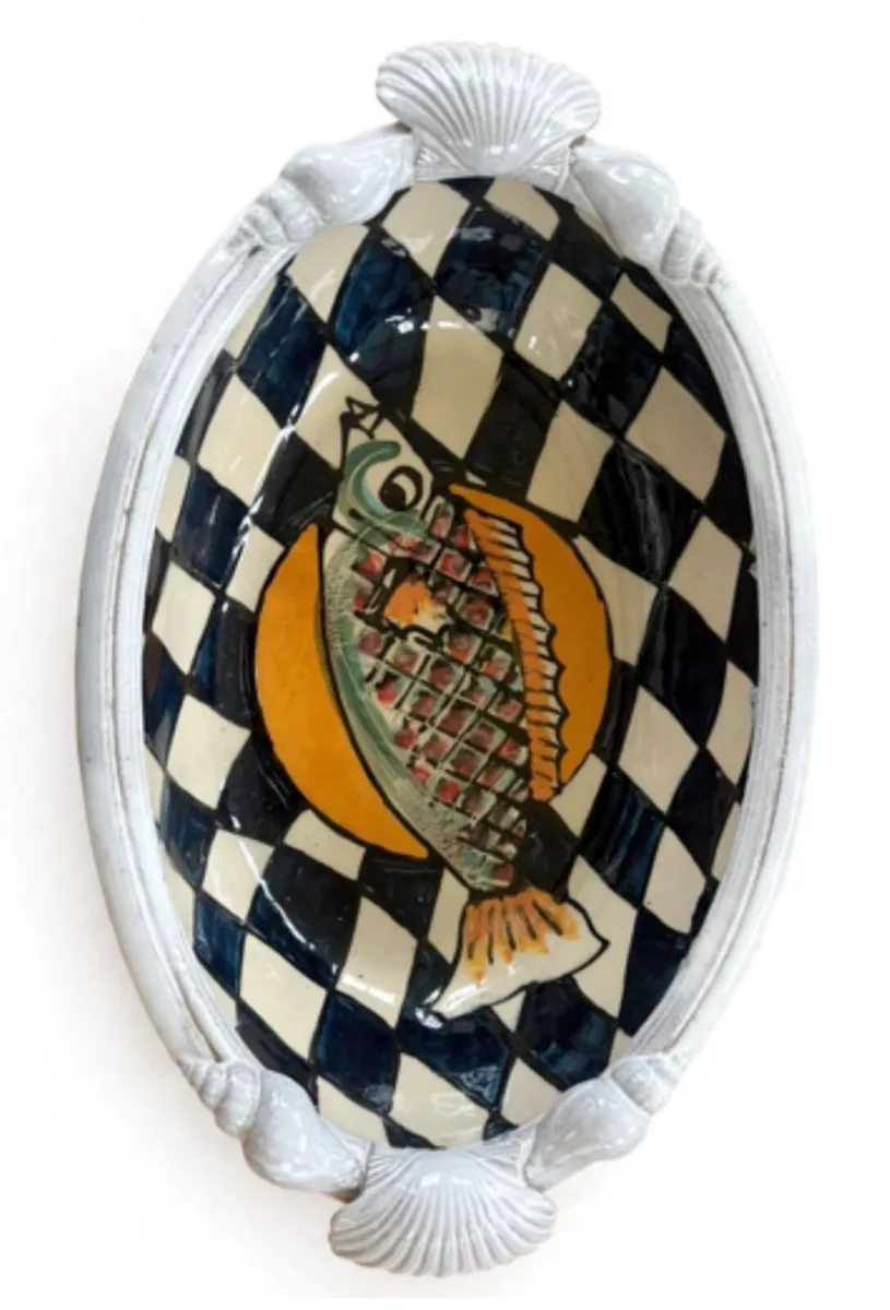 Rare MacKenzie-Childs Oval Serving Bowl - Image 1