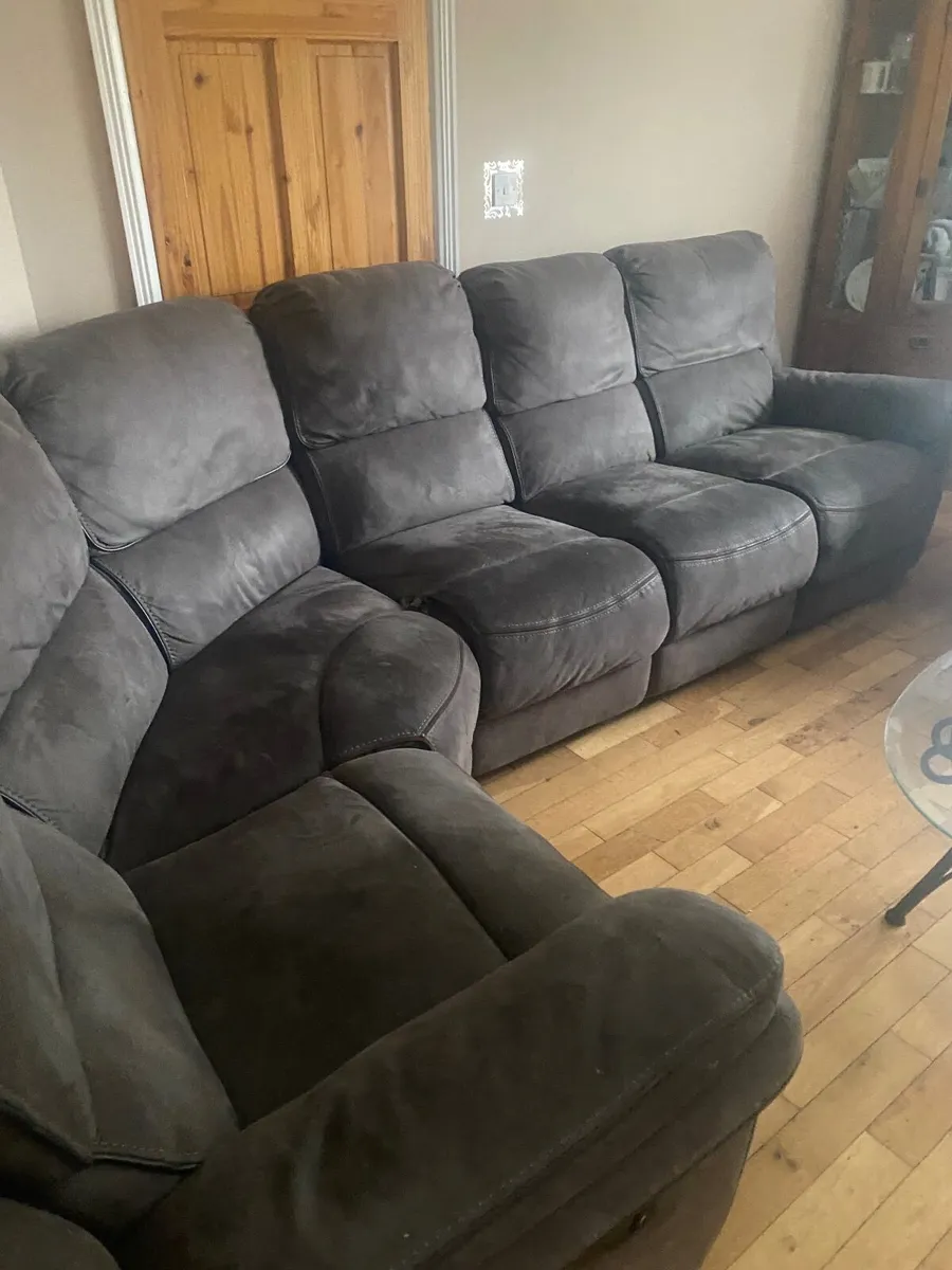 Charcoal Grey suede Multi-way suite - Image 2
