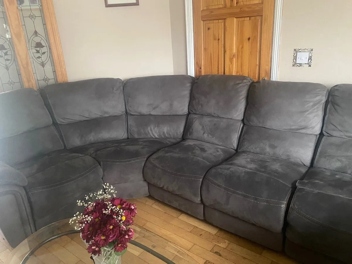 Charcoal Grey suede Multi-way suite - Image 1