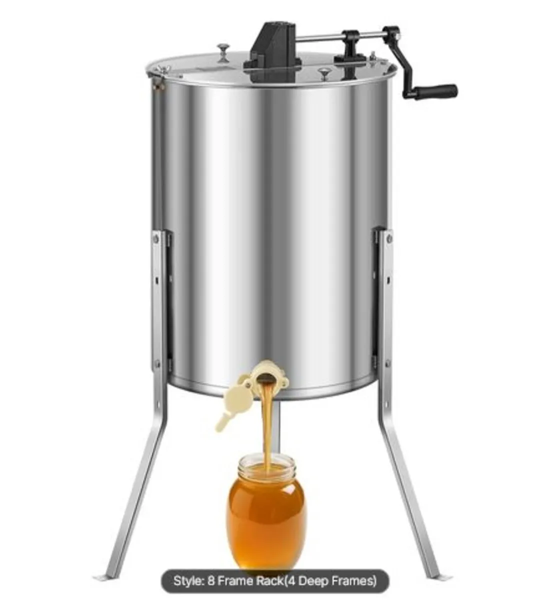 Honey Extractor, 4/8 Frame Manual Honey Spinner - Image 1