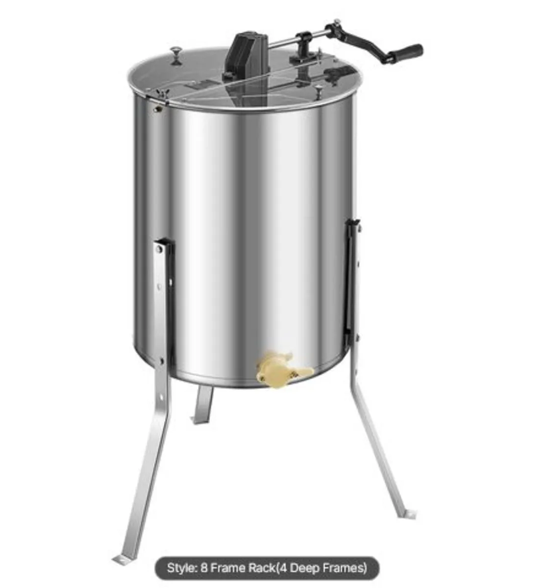 Honey Extractor, 4/8 Frame Manual Honey Spinner - Image 4