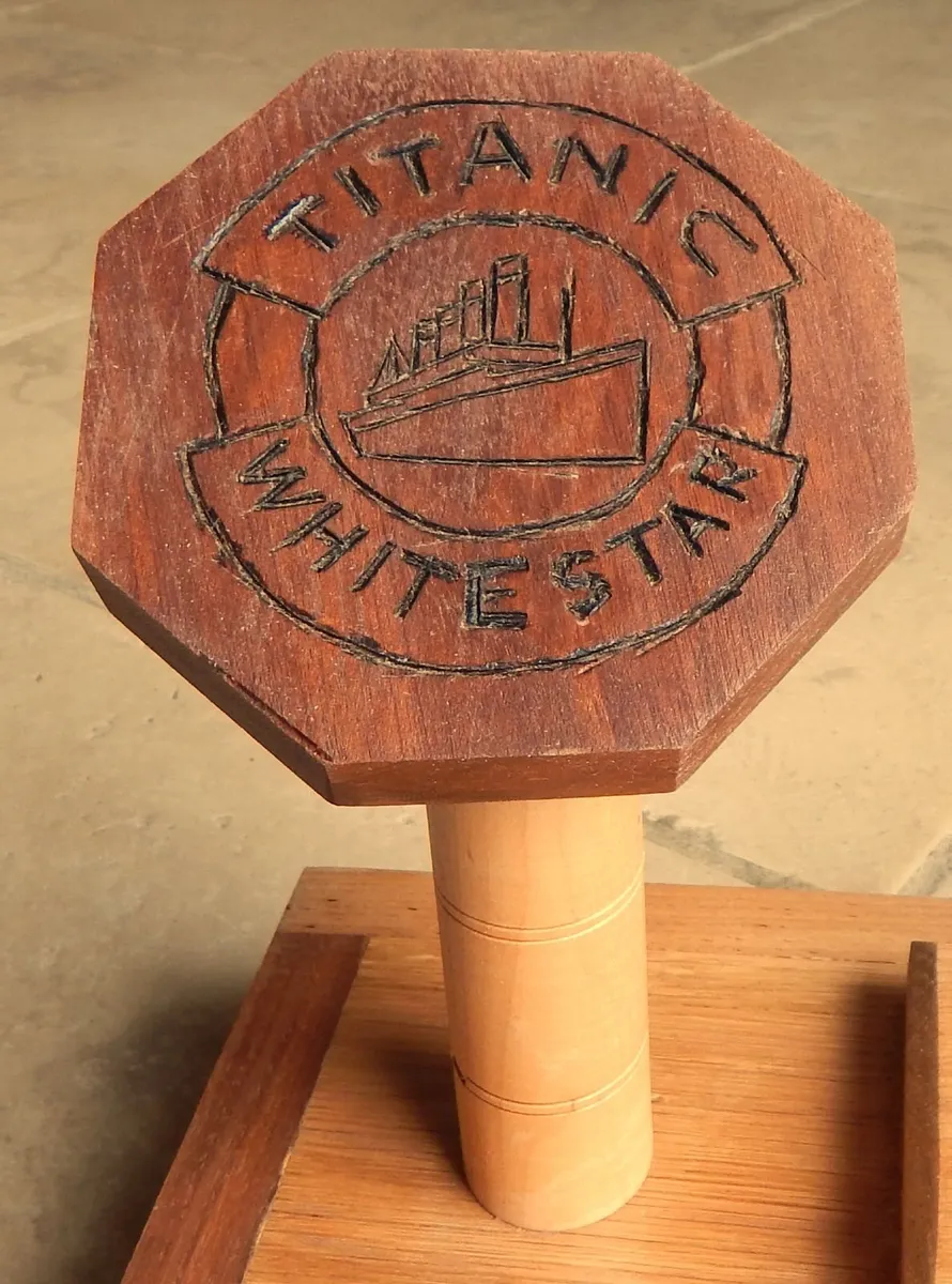 Hand Crafted & Carved Wooden Artwork of Titanic - Image 2