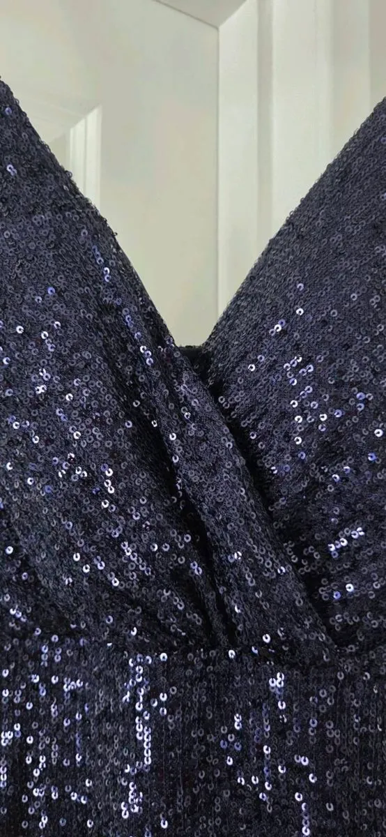 Navy sequin debs dress - Image 4