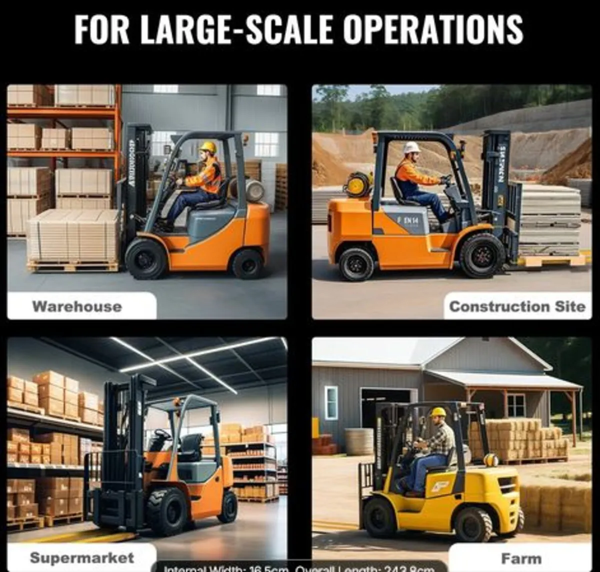 Pallet Fork Extensions,96" Length 6.5" Width,Heavy - Image 4