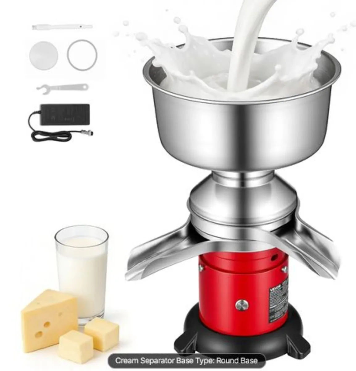 Electric Milk Cream Separator,60L/H Output 10500R - Image 1