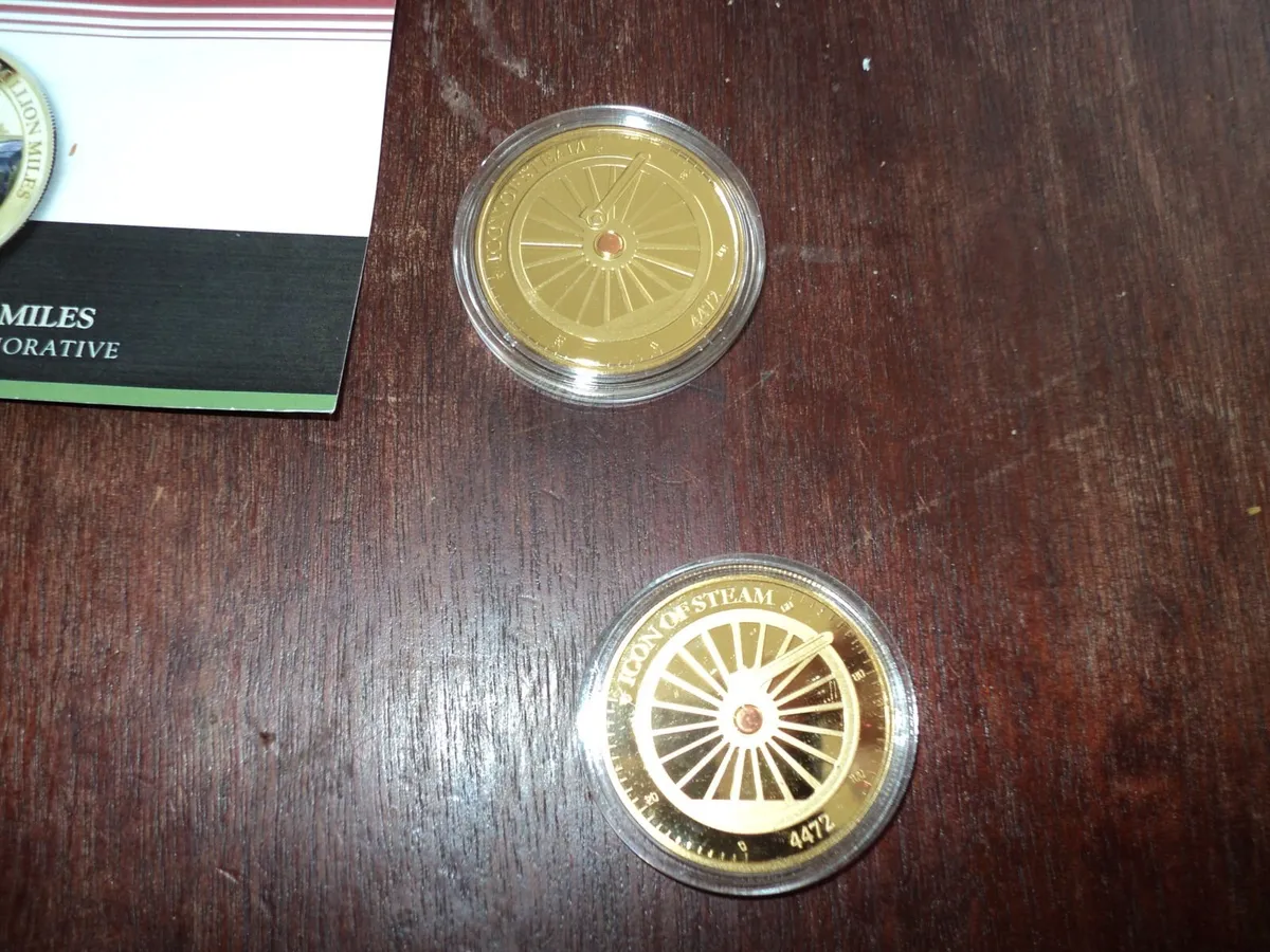 4 Gold plated Great Scotsman locomotive coins - Image 2