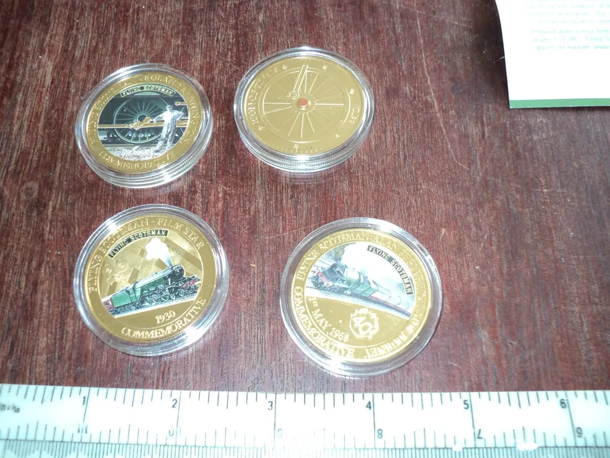 4 Gold plated Great Scotsman locomotive coins - Image 4
