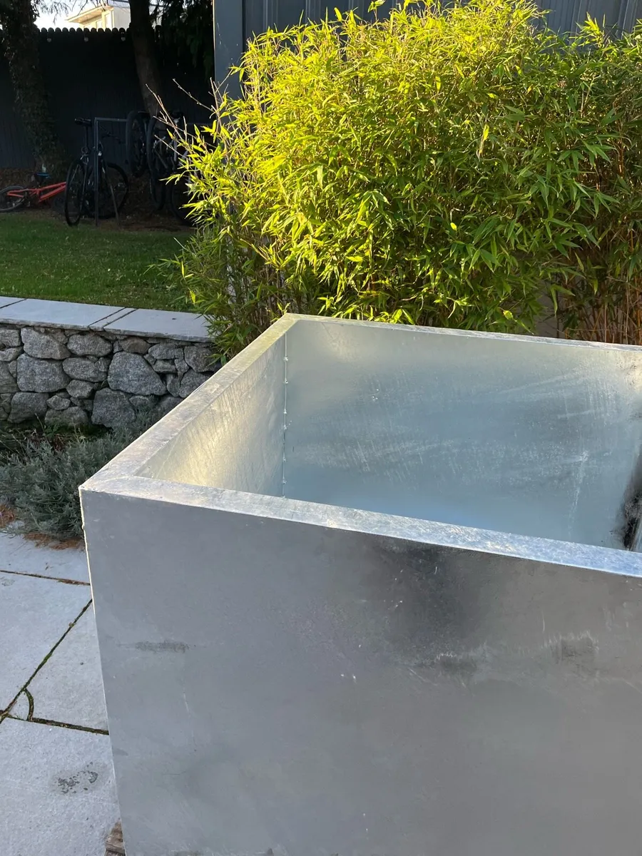 Custom Galvanised Steel Planter 1m Sq - Image 2