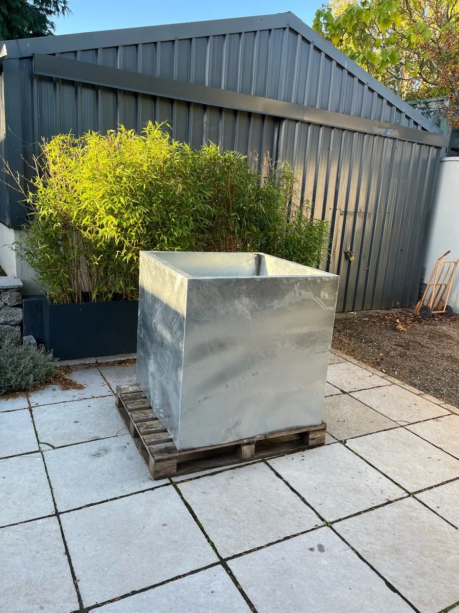 Custom Galvanised Steel Planter 1m Sq - Image 3