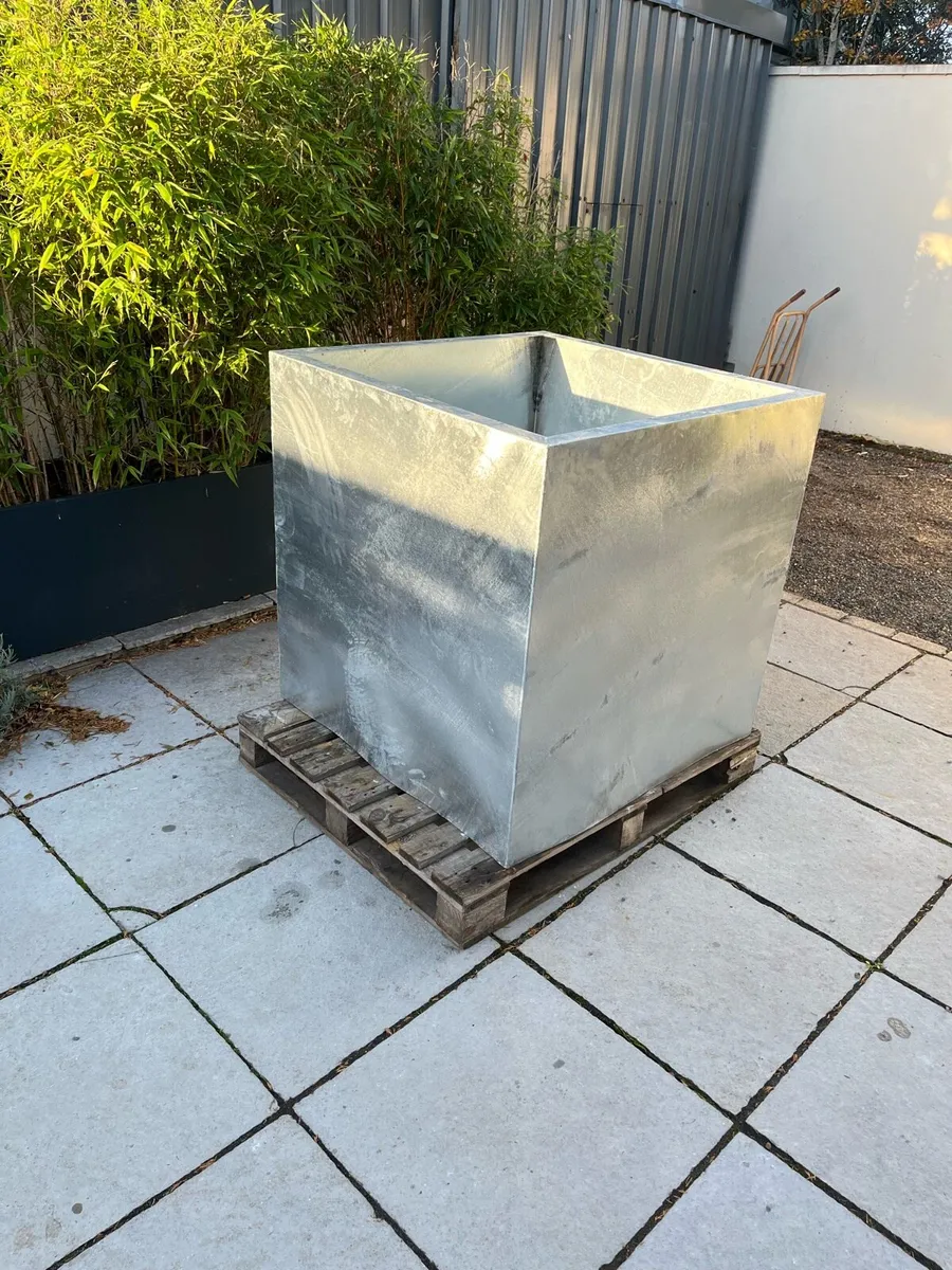 Custom Galvanised Steel Planter 1m Sq - Image 1