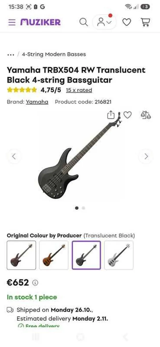 Yamaha  Bass Guitar - Image 4