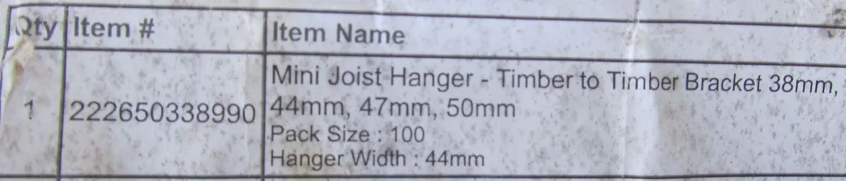 Galvanised Steel Mini Joist Hangers - Image 2