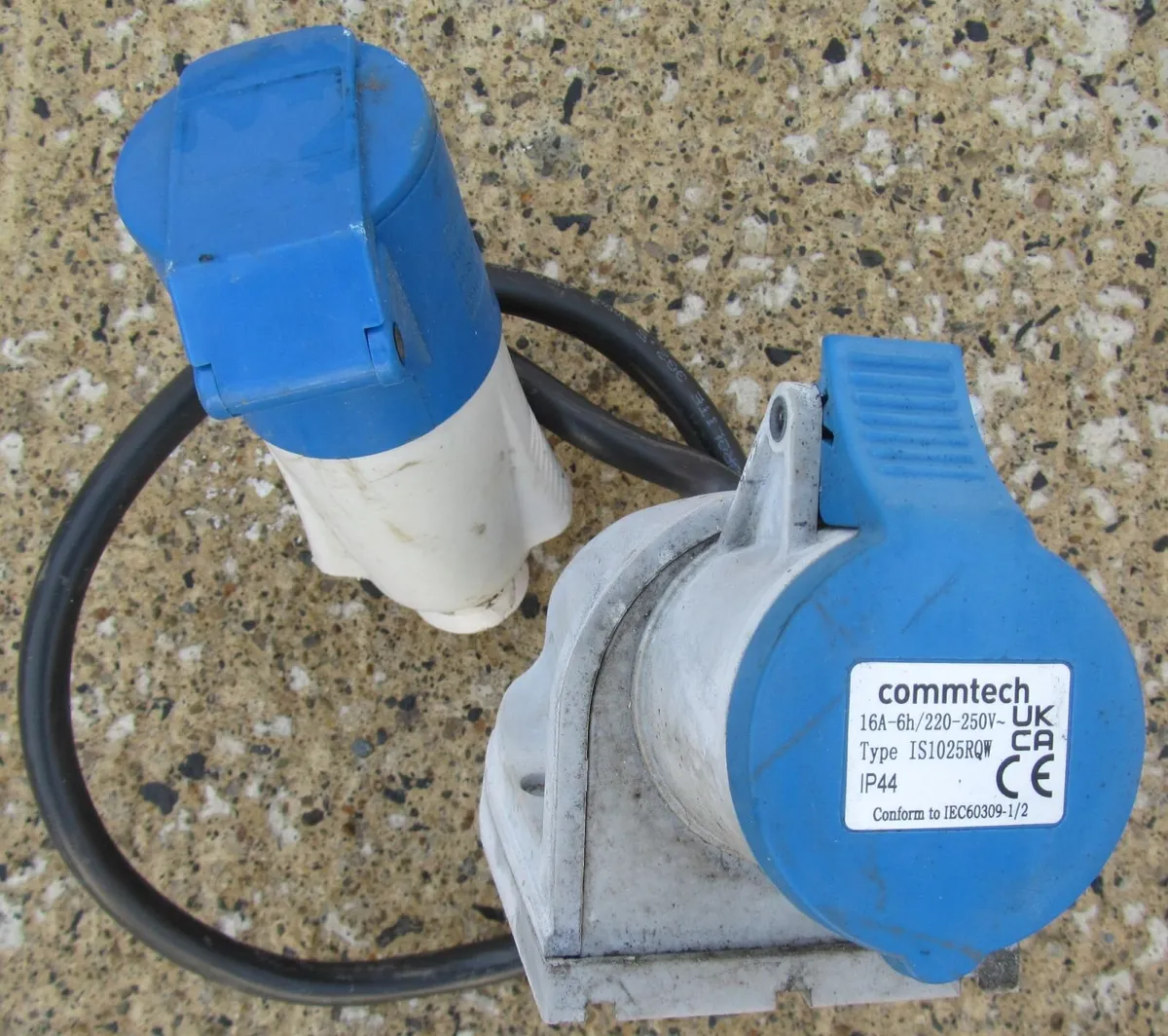 Two Comtech 16A 220-250V UK Industrial Sockets