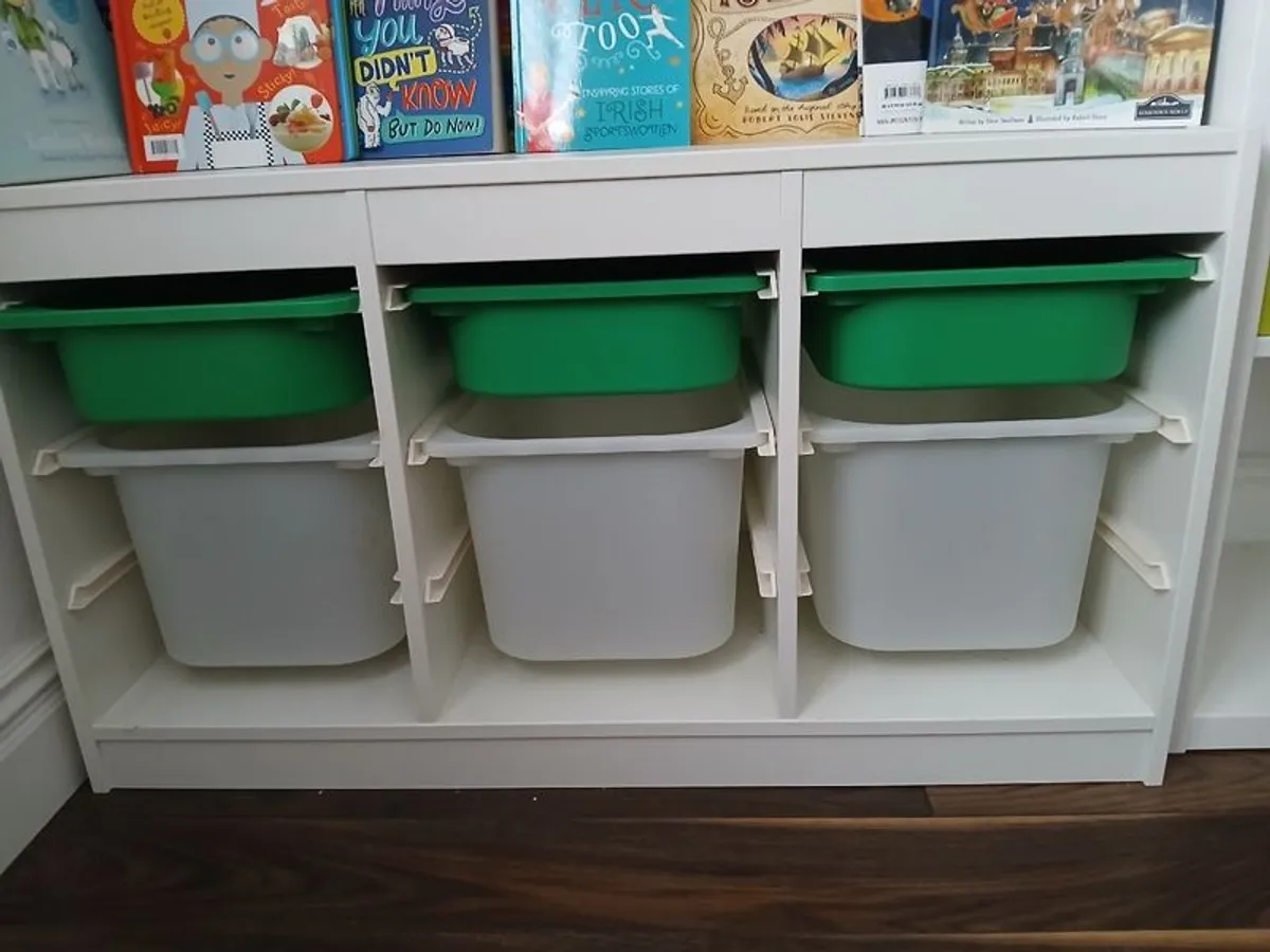 IKEA Trofast drawer & shelving units x2 with plastic storage boxes - Image 1