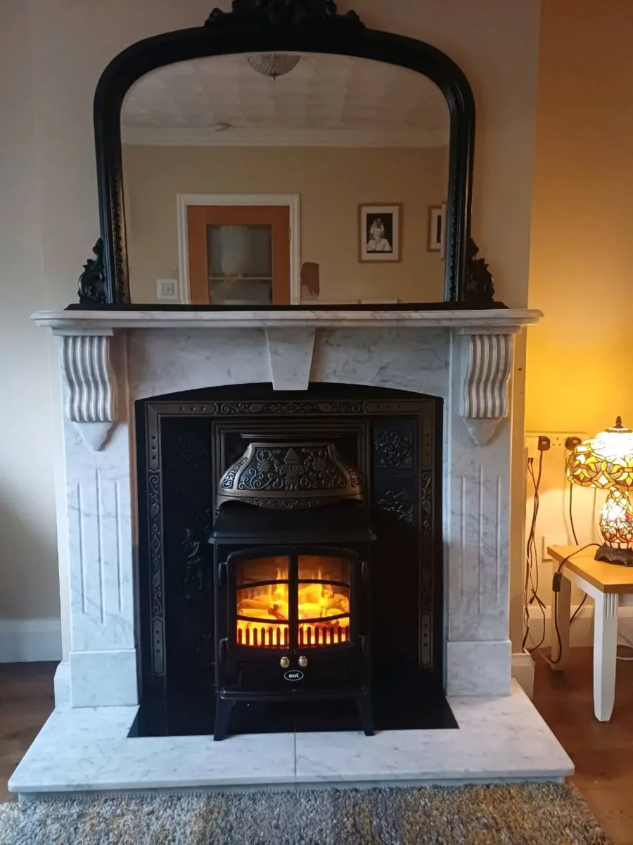 Marble fireplace