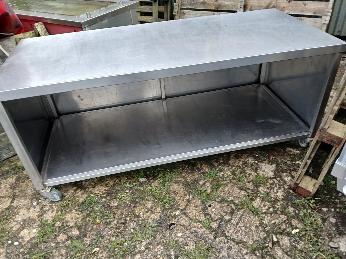 Stainless steel cabbinet bakers table - Image 3