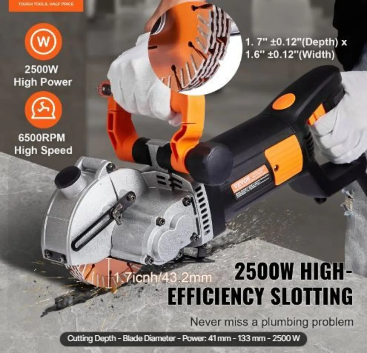 Electric Wall Chaser, Wall Groove Cutting - Image 1