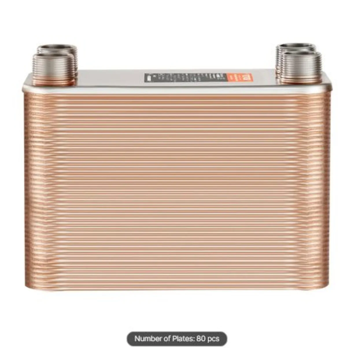 Heat Exchanger,5"x 12" 80 Plates Brazed Plate Heat - Image 4