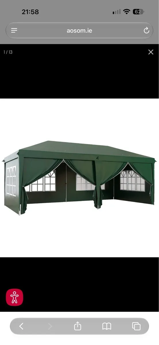 Pop up gazebo 3m x 6m with sandbags - Image 1