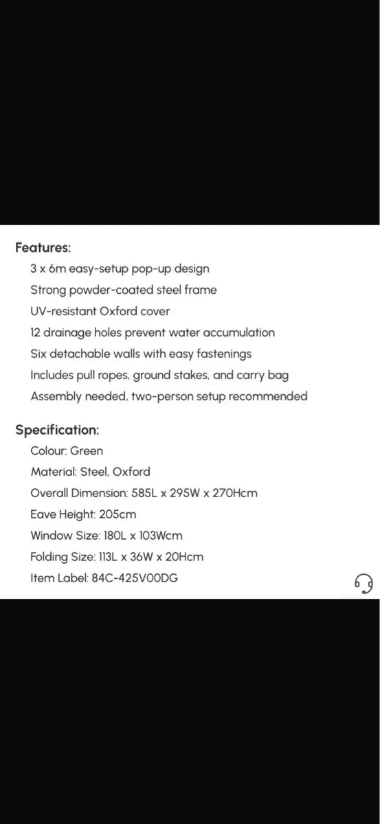 Pop up gazebo 3m x 6m with sandbags - Image 2