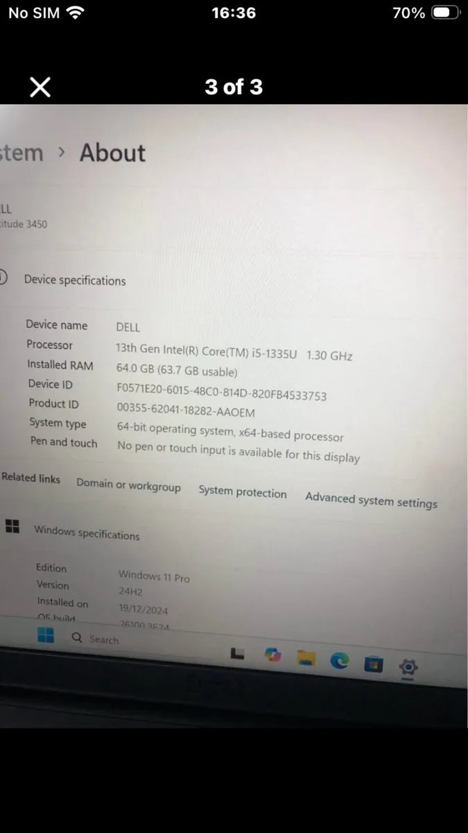 Dell i5 pro 13Gen 64gb ram win 11pro - Image 3