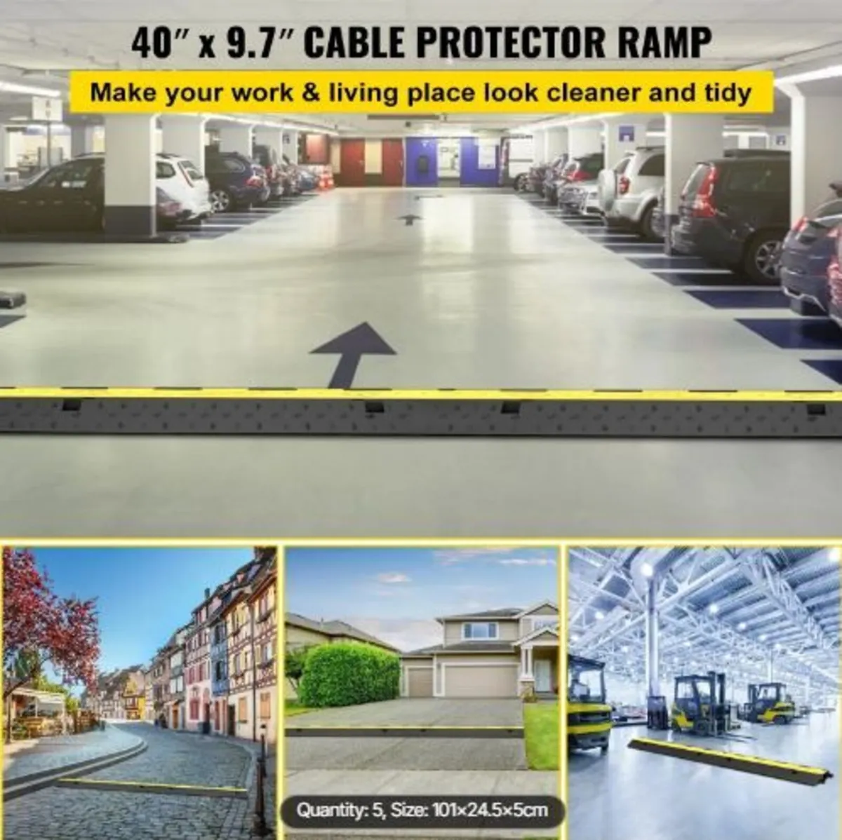 Cable Protector Ramp 101x24.5x5 cm , 5 Packs 2 - Image 3