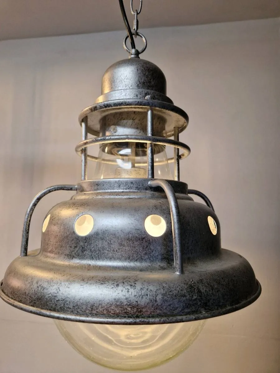 Vintage French industrial style lampshade - Image 2