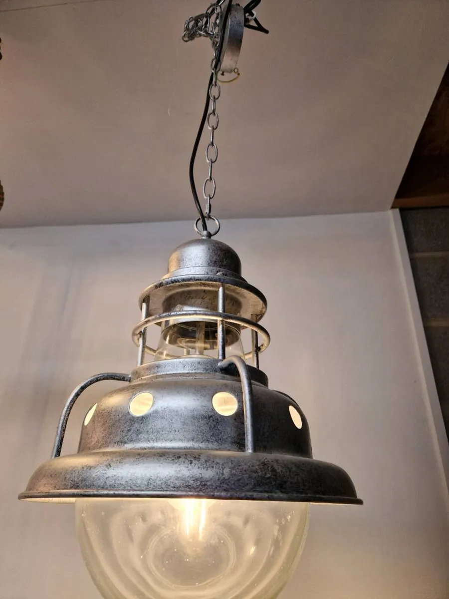 Vintage French industrial style lampshade - Image 3