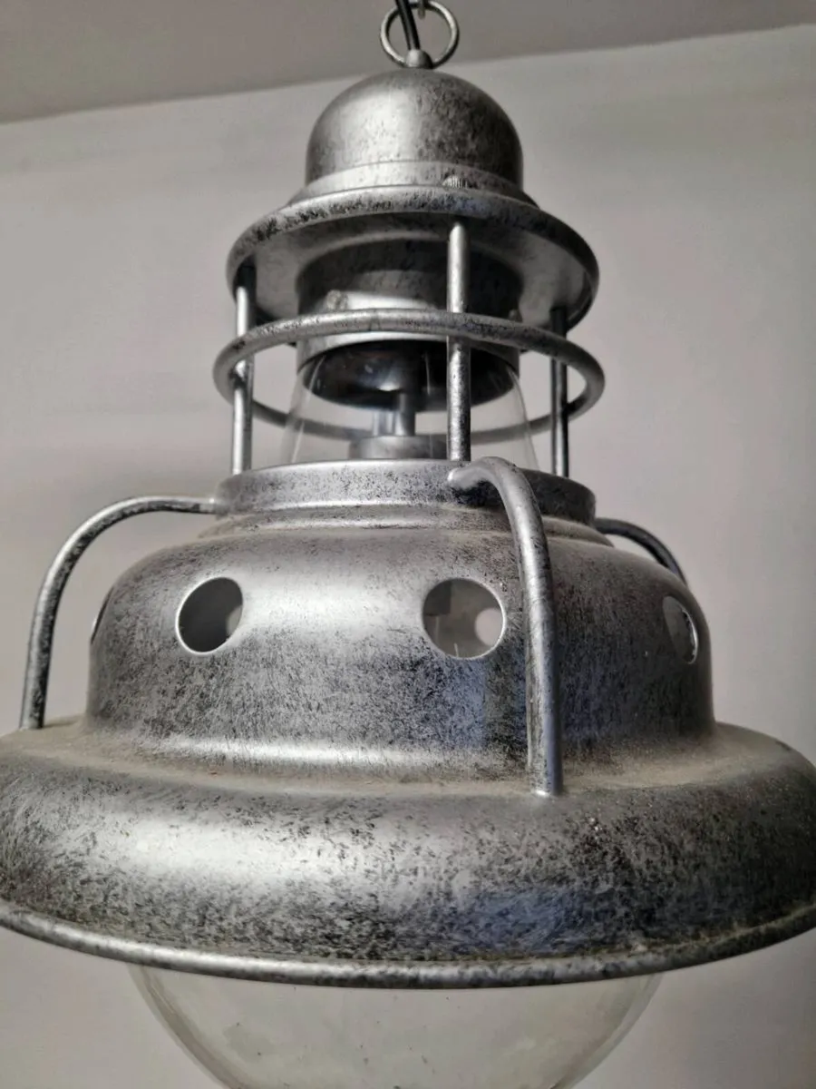 Vintage French industrial style lampshade - Image 4