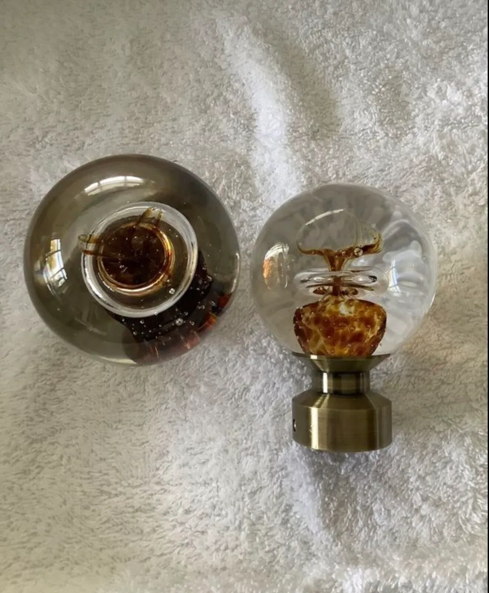 NEW Handcrafted Glass Curtain Finials - Image 2