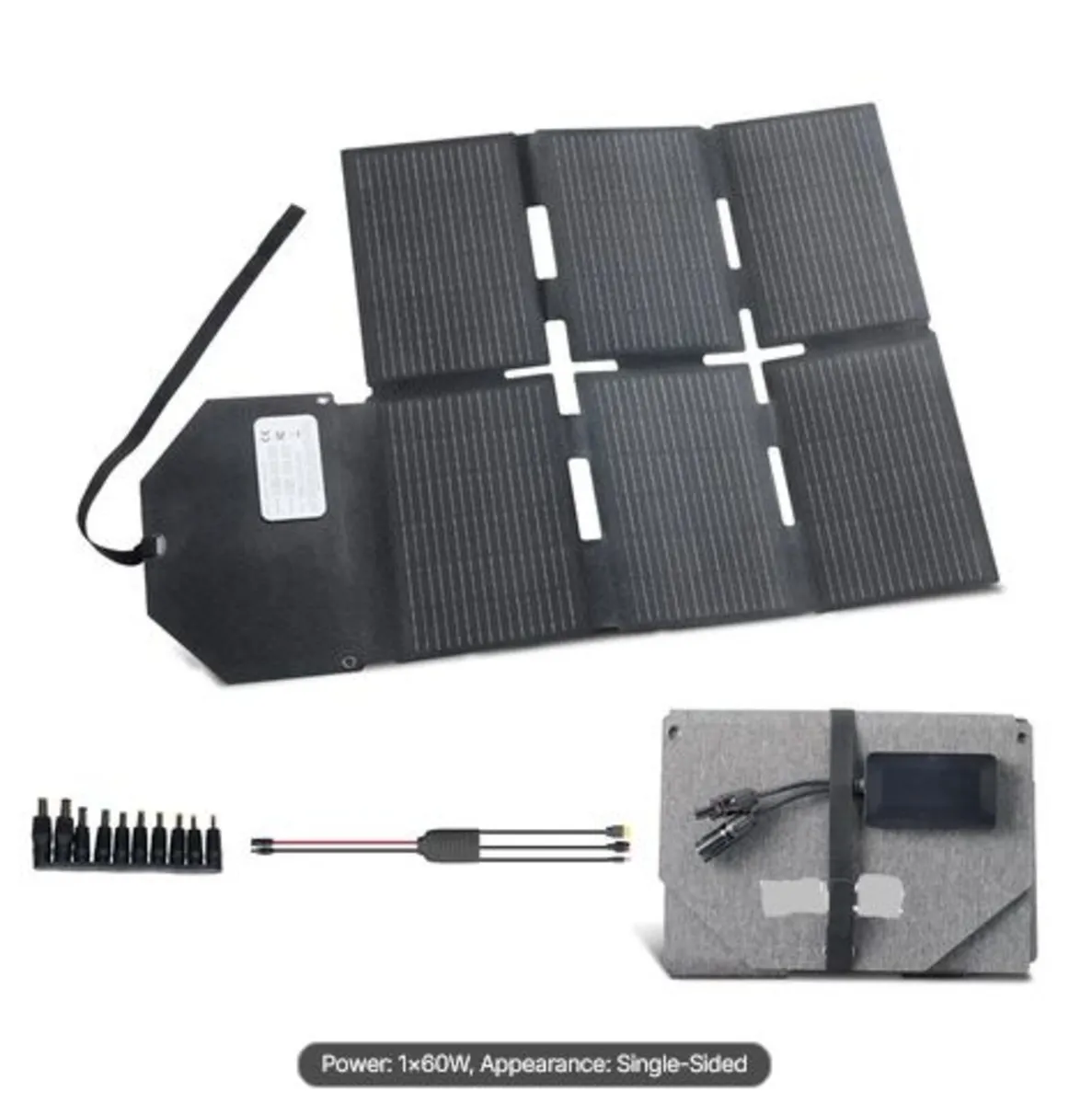 60W Foldable Solar Panel Charger, 16BB N-Type - Image 1