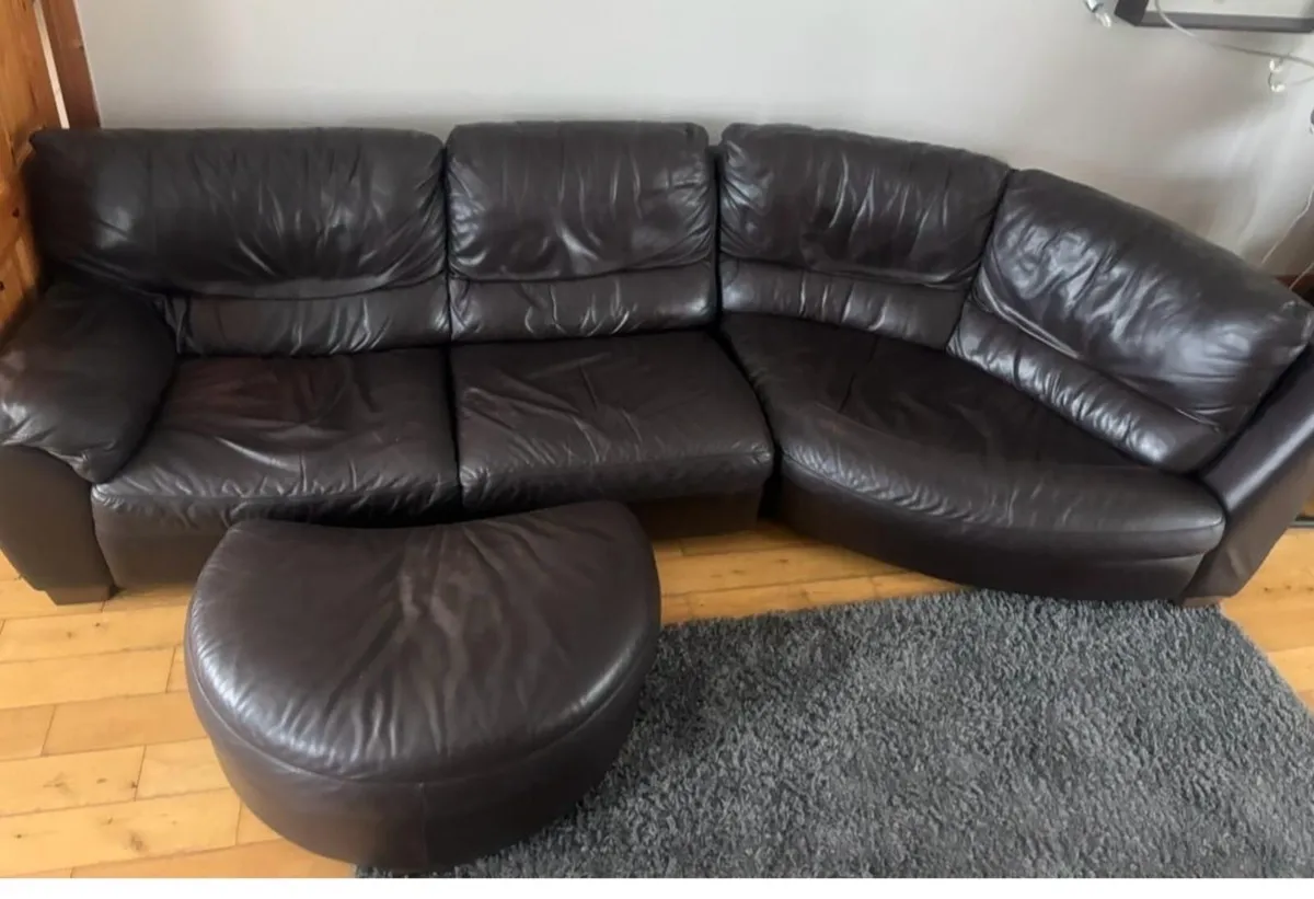 Natuzzi corner sofa suite - couch - Image 3