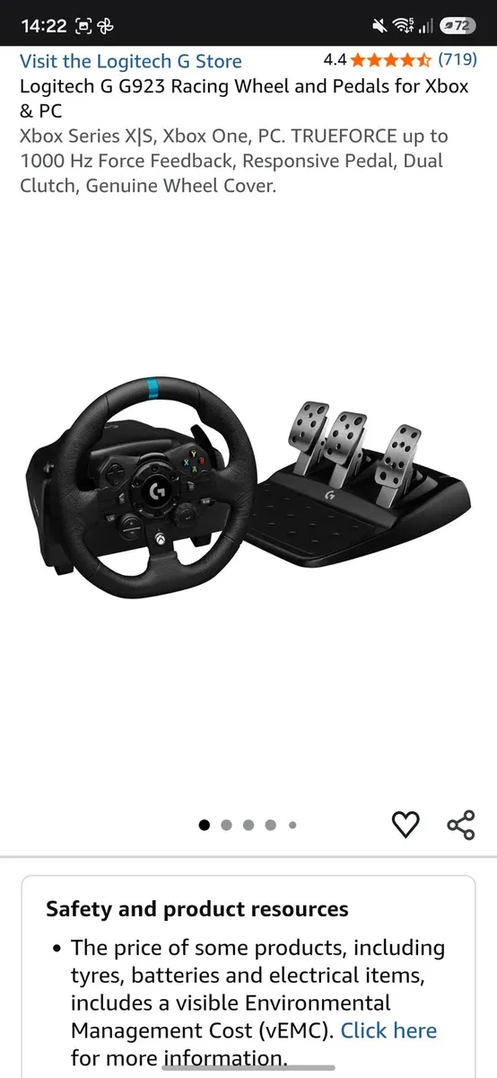 Logitech G923 Racing Wheel bundle - Image 1