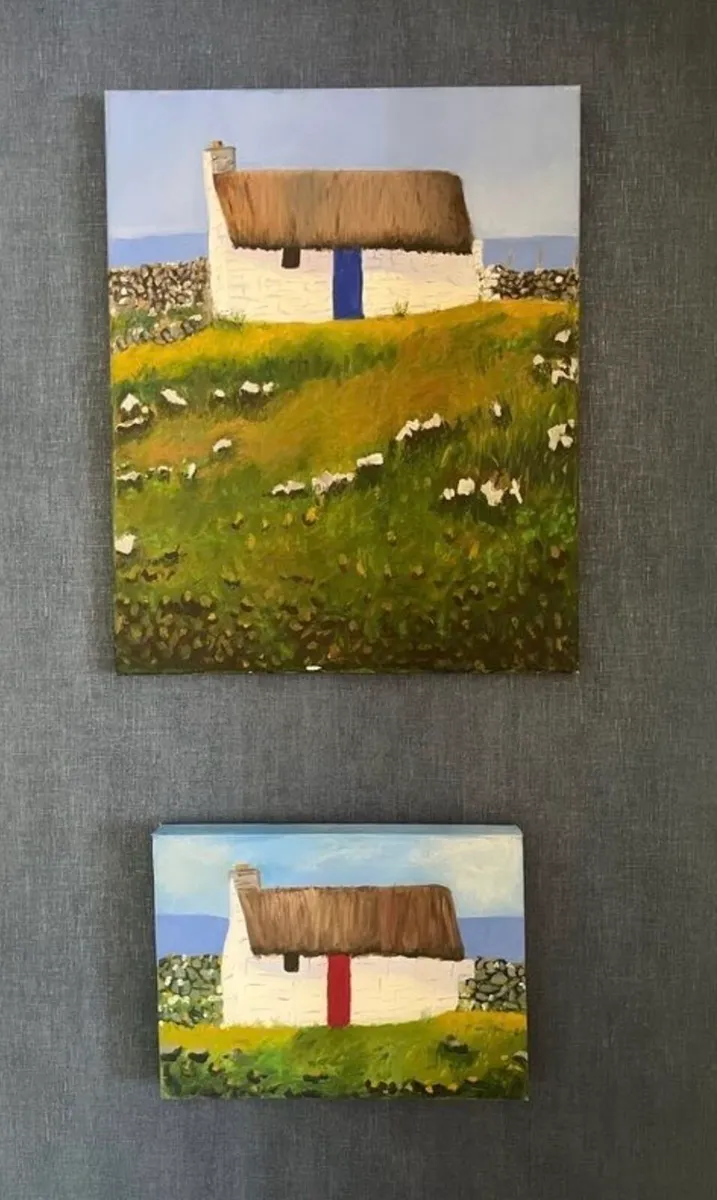 Beautiful Pair of Irish Oil Paintings - Image 1