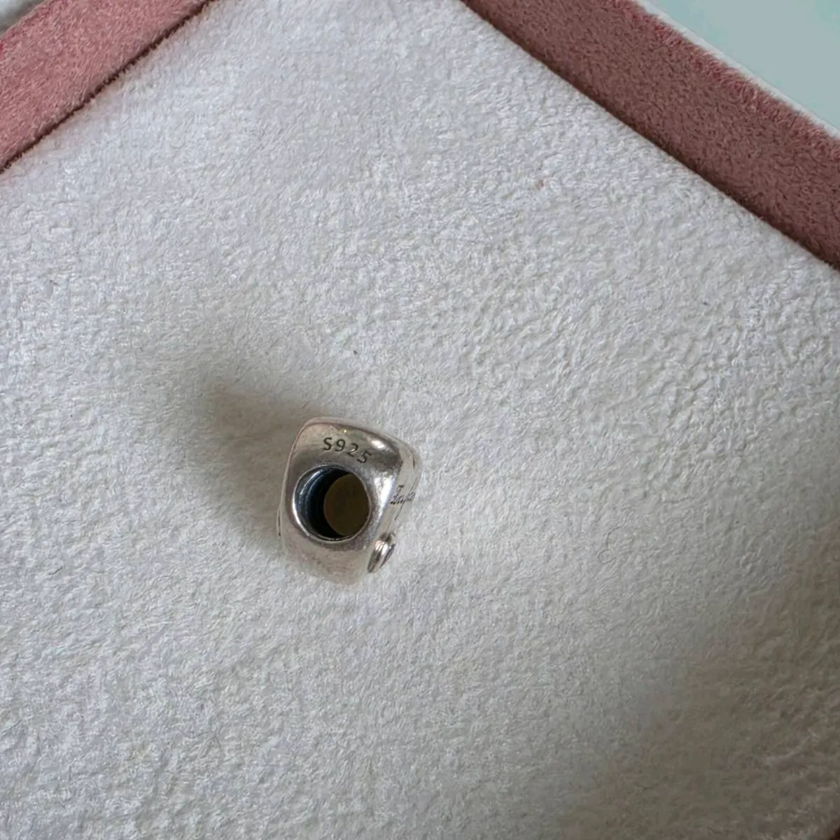 Pandora "Daughter" heart charm with pink CZ. - Image 3