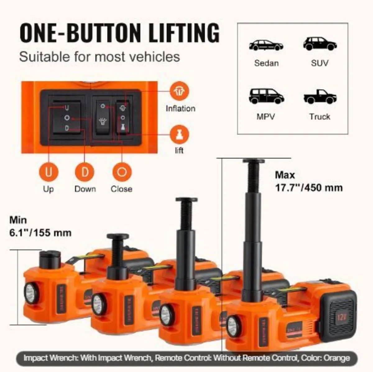 Electric Hydraulic Car Floor Jack 5 Ton 12V - Image 2