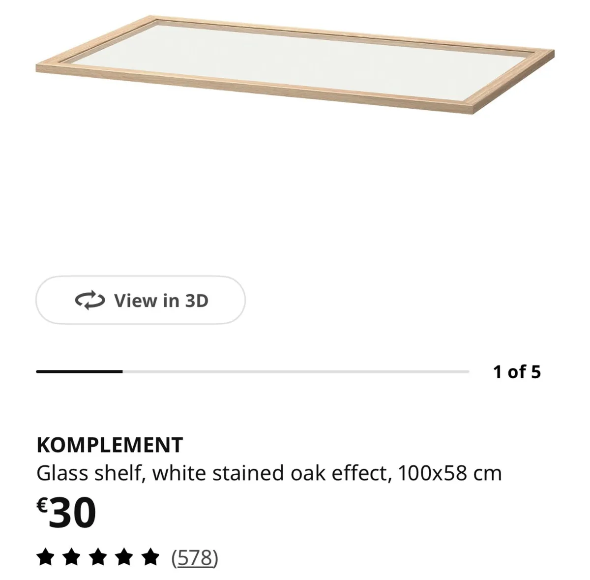 2 x Glass shelf IKEA - Image 1