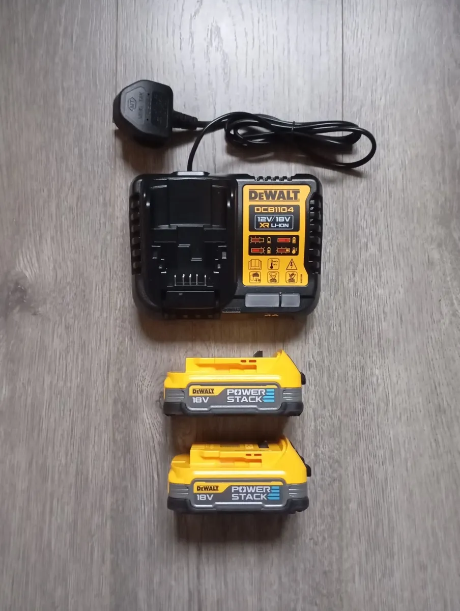 DeWalt Powerstack Batteries & Charger - Image 1