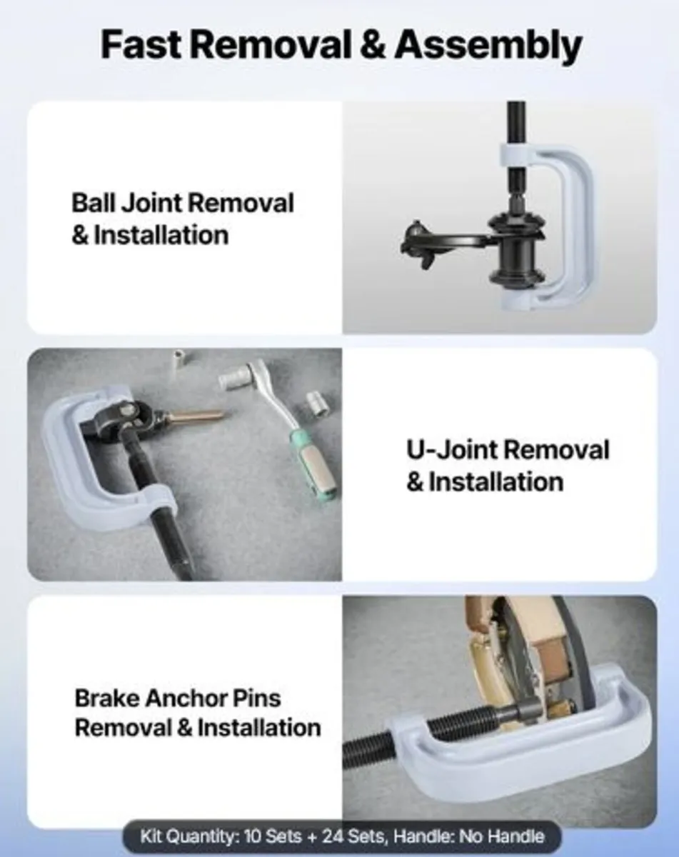 Bearing Press Kit, 10+24 Pcs, 2 in 1 Ball Joint - Image 3