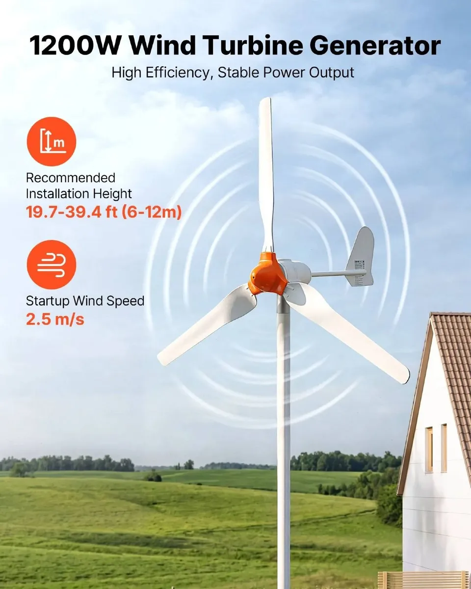 200W 24V Wind Turbine Kit with Hybrid Controller - Image 4