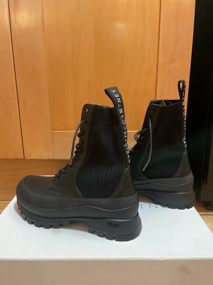 Stella McCartney Trace designer combat boots black - Image 4